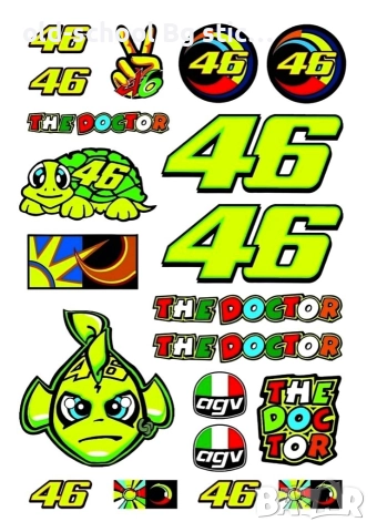 Мото Стикери {Валентино Роси}, снимка 11 - Други - 52601756