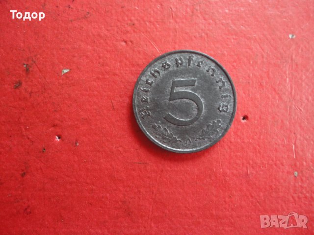 5 пфенинг reichs pfenning 1940 A 3 райх , снимка 2 - Нумизматика и бонистика - 41226129