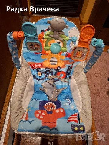 Музикален шезлонг "Baby Spa" син, Chipolino! , снимка 2 - Детски шезлонги - 53090510