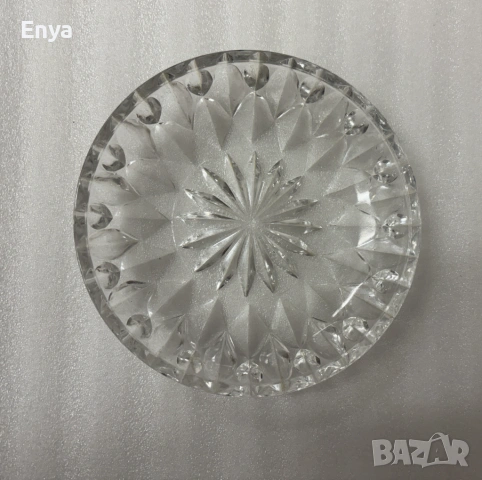 Изящно шлифована стъклена купа, снимка 2 - Чинии - 53746217