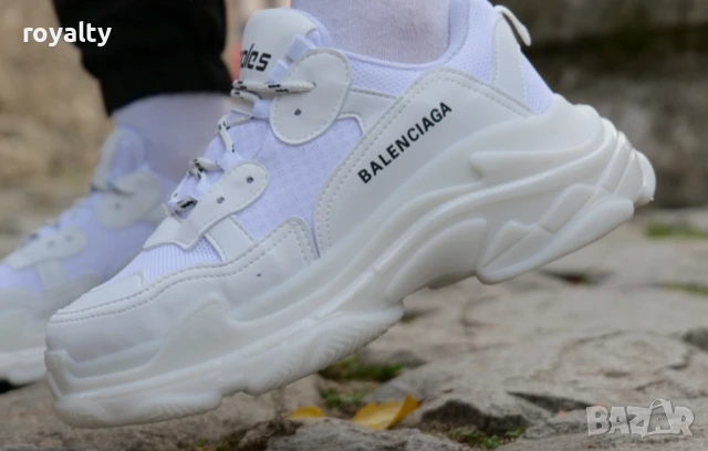 Balenciaga Triple S бели дамски маратонки , снимка 3 - Маратонки - 50924615