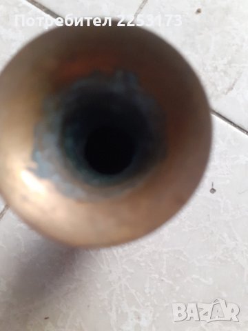 Стара месингова ваза, снимка 3 - Декорация за дома - 44308809