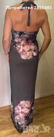 Рокля на цветя, дълга, снимка 2 - Рокли - 52025826