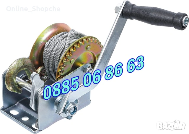 Ръчна лебедка със стоманено въже 360 кг, 800кг, 1125кг, лебедка с въже, снимка 4 - Други инструменти - 53260244