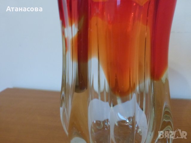 Стъклена ваза Мурано, снимка 5 - Вази - 42093573