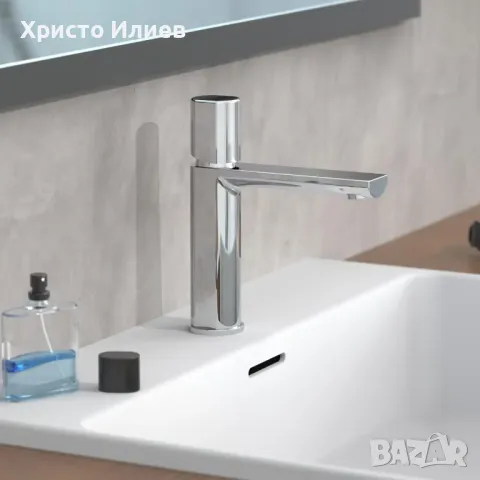 Смесител за мивка със сифон Дизайнерски Луксозен внос от Германия Хром, снимка 7 - Смесители - 49270896