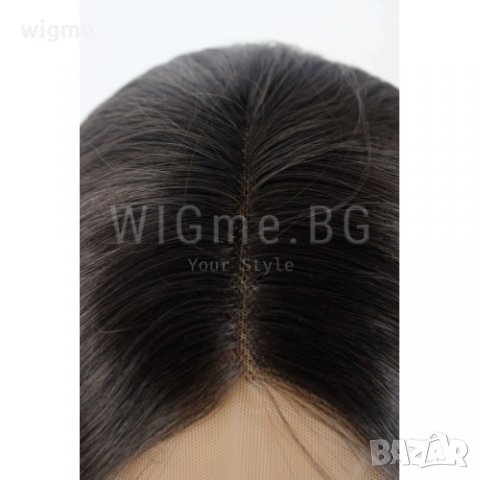 Дълга тъмноруса чуплива лейс фронт перука Дженифър, снимка 6 - Аксесоари за коса - 35784735