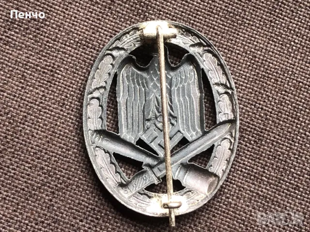 стар немски нагръден знак - WEHRMACHT - WWII - ОРИГИНАЛ, снимка 4 - Антикварни и старинни предмети - 49662876