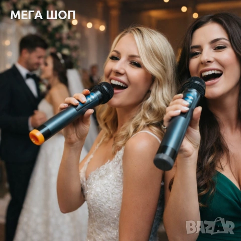 Комплект 2 броя безжични микрофони и UHF приемник с дисплей GLXD4