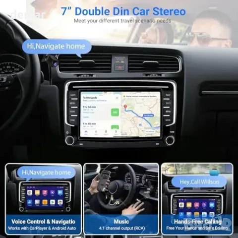Двоен Android 13 мултимедиен плеър Haudio с CarPlay и DAB+, снимка 7 - Плейъри, домашно кино, прожектори - 55806893