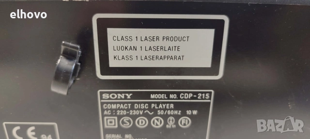 CD player Sony CDP-215, снимка 4 - Ресийвъри, усилватели, смесителни пултове - 53242881