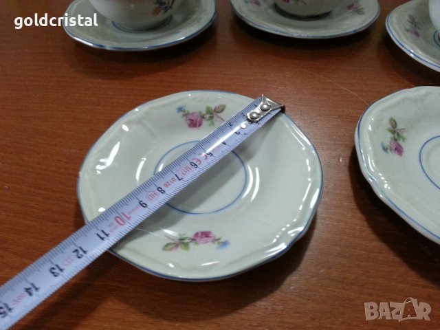Стар български порцелан чинийки и чашки барок , снимка 2 - Антикварни и старинни предмети - 41085552