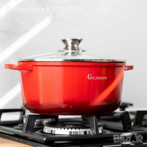 Тенджера Goldmann GM-7328R / GM-7324R, мраморно покритие, снимка 2 - Съдове за готвене - 53076248