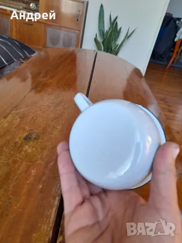 Старо емайлирано канче,чаша #9, снимка 6 - Други ценни предмети - 47778175