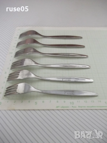Лот от 6 бр. вилици от "☭ В. Търново" от соца, снимка 4 - Прибори за хранене, готвене и сервиране - 51555537