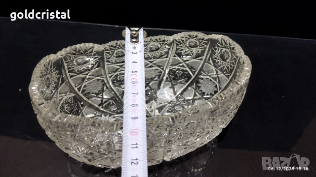 стара кристална купа фруктиера бонбониера , снимка 6 - Антикварни и старинни предмети - 52675100
