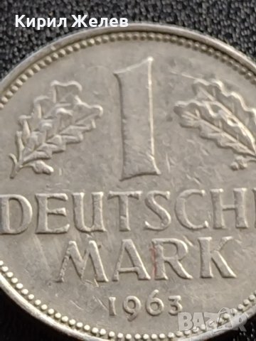 КОЛЕКЦИОНЕРСКА МОНЕТА 1 Дойче марка 1963г. МНОГО РЯДКА ГОДИНА ЗА ЦЕНИТЕЛИ 35929, снимка 3 - Нумизматика и бонистика - 39346317