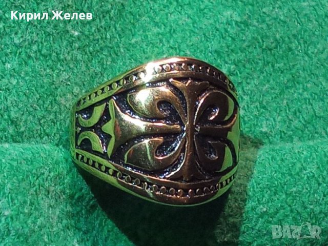 КРАСИВ ОРНАМЕНТИРАН СТОМАНЕН ПРЪСТЕН 6752