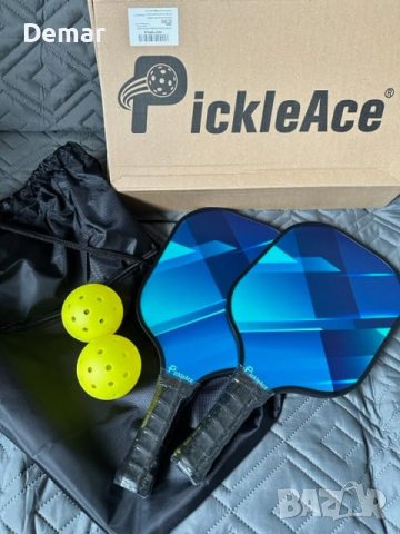 Pickleball Paddles Комплект от 2 PickleAce ракета - хилки, топчета фибростъкло, снимка 8 - Тенис - 41887485