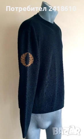 Fred Perry Wool  Mens Size XL  ОРИГИНАЛ! Мъжки Вълнен Пуловер!, снимка 8 - Пуловери - 53383716