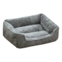 4630 Луксозно пухкаво легло за кучета и котки – Кралски комфорт в меко сиво (Размери M/L), снимка 4