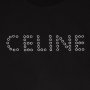 CELINE Black Studded Eyelet Logo Мъжка Тениска size S и XL, снимка 5