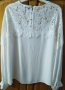Елегантна бяла блуза с дантела,L , снимка 2