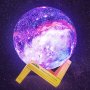 3D Galaxy Moon Lamp акумулаторна ЛЕД лампа с дистанционно, снимка 5