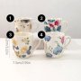 Порцеланова чаша за чай 300ML, флорални мотиви, снимка 1 - Чаши - 44177670