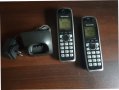 Panasonic безжичен DECT телефон, 2 слушалки, секретар, снимка 1 - Стационарни телефони и факсове - 38055110