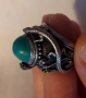 сребърен пръстен с тюркуаз , снимка 6