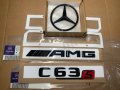 Черна емблема надпис Mercedes AMG C63s заден капак багажник, снимка 1 - Аксесоари и консумативи - 41246103
