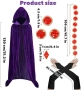 Нов Хелоуин Карнавален костюм за жени Raven – лилава пелерина и ръкавици, снимка 2