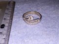 СТАРИНЕН СРЕБЪРЕН ПРЪСТЕН ФИЛИГРАННО СРЕБРО 950 ПРОБА РЪЧНА МАЙСТОРКА ФИНА ИЗРАБОТКА 17105, снимка 2
