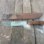 Стар кован нож с кожена кания, снимка 3