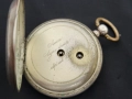 Сребърен тримостов джобен часовник , снимка 5