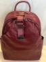 Дамска кожена раничка в цвят бордо, снимка 1