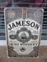 Метална табела Ирландско уиски Jameson тройно дестилирано бар алкохол, снимка 1