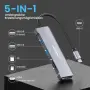 Нов хъб USB C адаптер 5 в 1 HDMI USB 3.0 USB 2.0 SD Micro SD за лаптоп, снимка 2