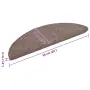 vidaXL Постелки за стълби, самозалепващи се, 15 бр., 56x17x3 см, светлокафяви, полукръгли, снимка 8