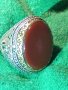 ОГРОМЕН СТАР ТУРСКИ СРЕБЪРЕН СКЪПОЦЕНЕН РЕТРО ПРЪСТЕН СРЕБРО 925 с ПОЛИРАН КАРНЕОЛ в ПОЗЛАТА 30747, снимка 18