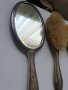 Стари посребрени две четки и огледало, снимка 3