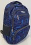 Ученическа раница в син цвят с футболисти с 3 отделения, снимка 1