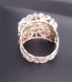Винтидж / Стар семеен сребърен пръстен със зелен емайл / проба 925 , снимка 11