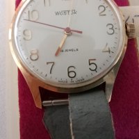Ръчен часовник Восток 18 камака позлатен неизползван произведен през 1988г, снимка 14 - Антикварни и старинни предмети - 41395532