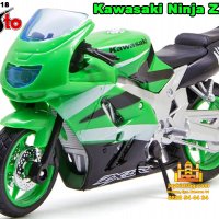 Kawasaki Ninja ZX-9R 1:18 Maisto - мащабен модел мотоциклет, снимка 1 - Коли, камиони, мотори, писти - 38781479
