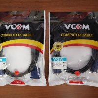Кабел VCom VGA към VGA 1.8м+2ферит, снимка 1 - Кабели и адаптери - 35719427