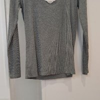 Рипсена блузка с дантела, снимка 8 - Блузи с дълъг ръкав и пуловери - 38230217
