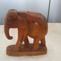 Сувенир дървен слон 14х15, снимка 1 - Други ценни предмети - 42122100