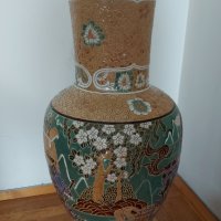 Голяма ръчно изработена ваза от Сайгон за под от 70-те години (порцелан, керамика), снимка 5 - Вази - 41425886